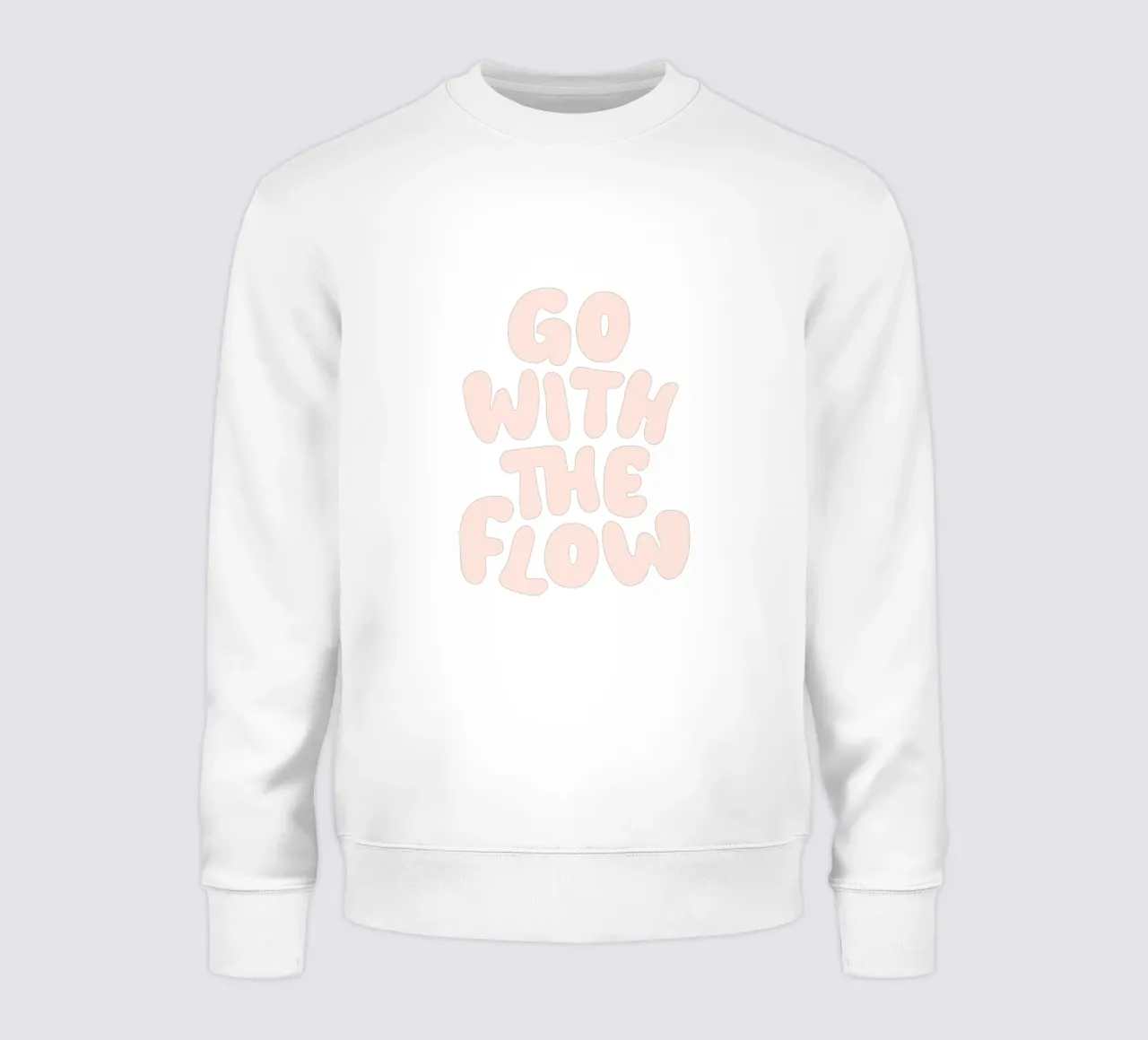 Go With The Flow Diseño tipográfico relajante sudadera de THE MOTIVATED TYPE