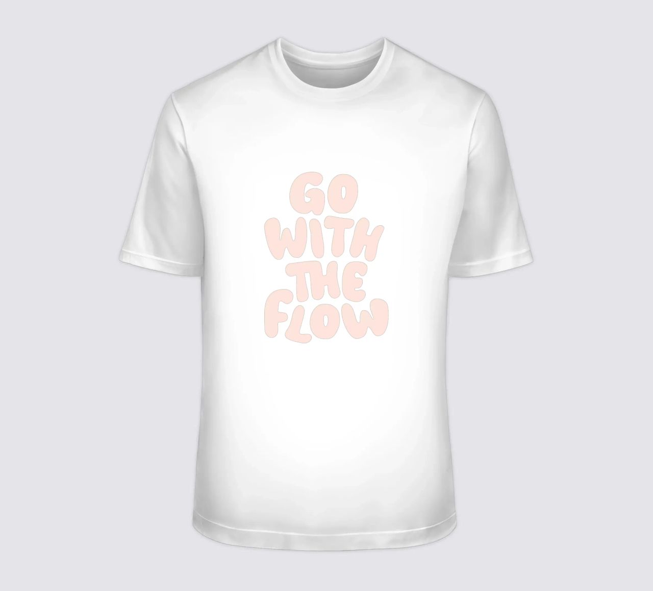 Go With The Flow Design tipografico rilassante t-shirt da THE MOTIVATED TYPE