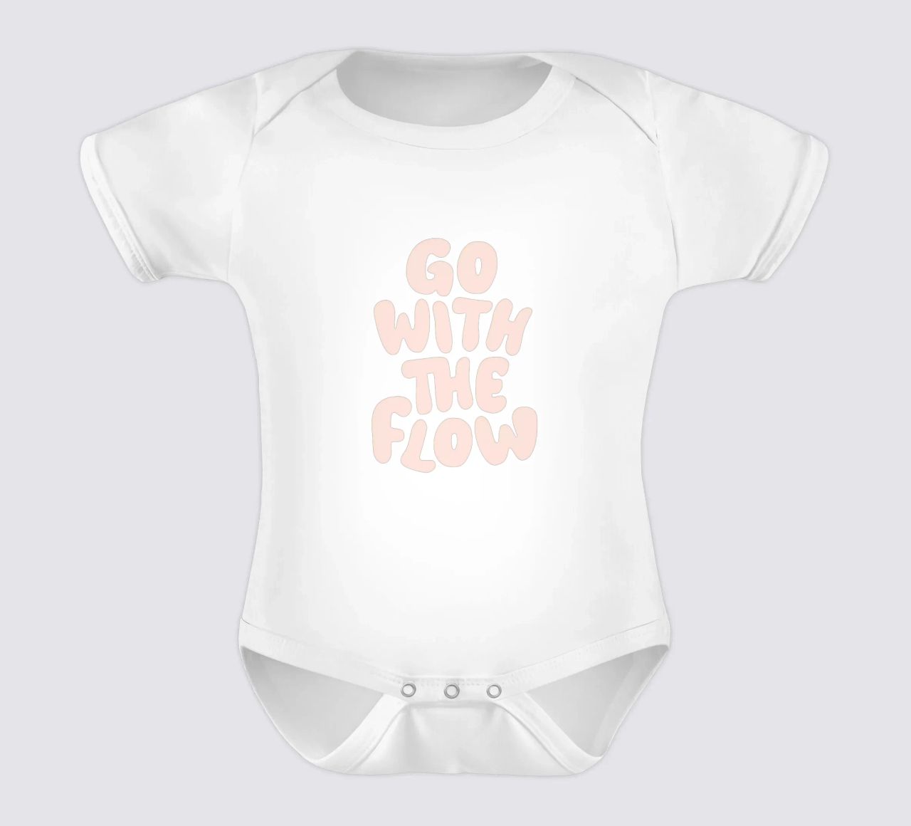 Go With The Flow Design tipografico rilassante body neonato maniche corte da THE MOTIVATED TYPE