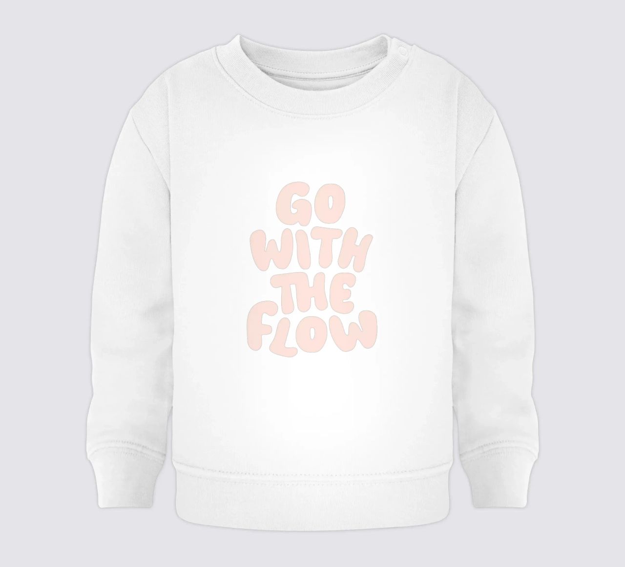 Go With The Flow Design tipografico rilassante felpa neonato da THE MOTIVATED TYPE
