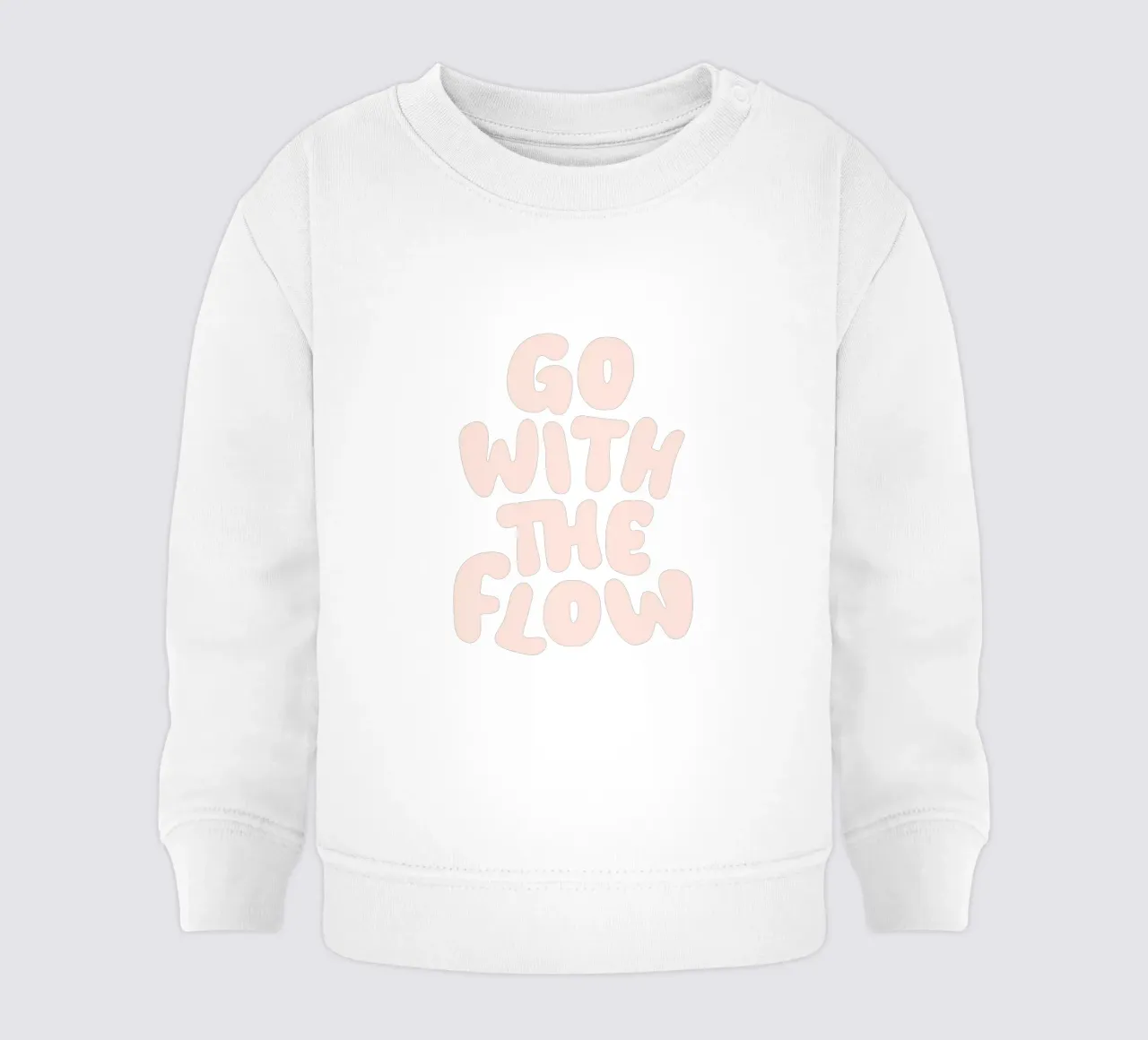 Go With The Flow Soothing Typografie Design baby sweatshirt by THE MOTIVATED TYPE