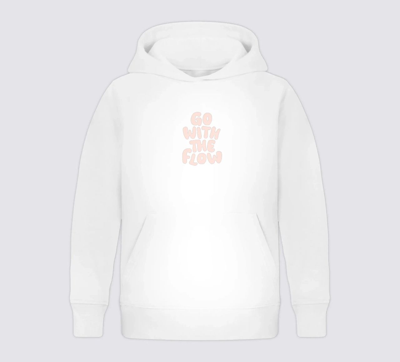 Go With The Flow Design tipografico rilassante felpa bambino con cappuccio da THE MOTIVATED TYPE