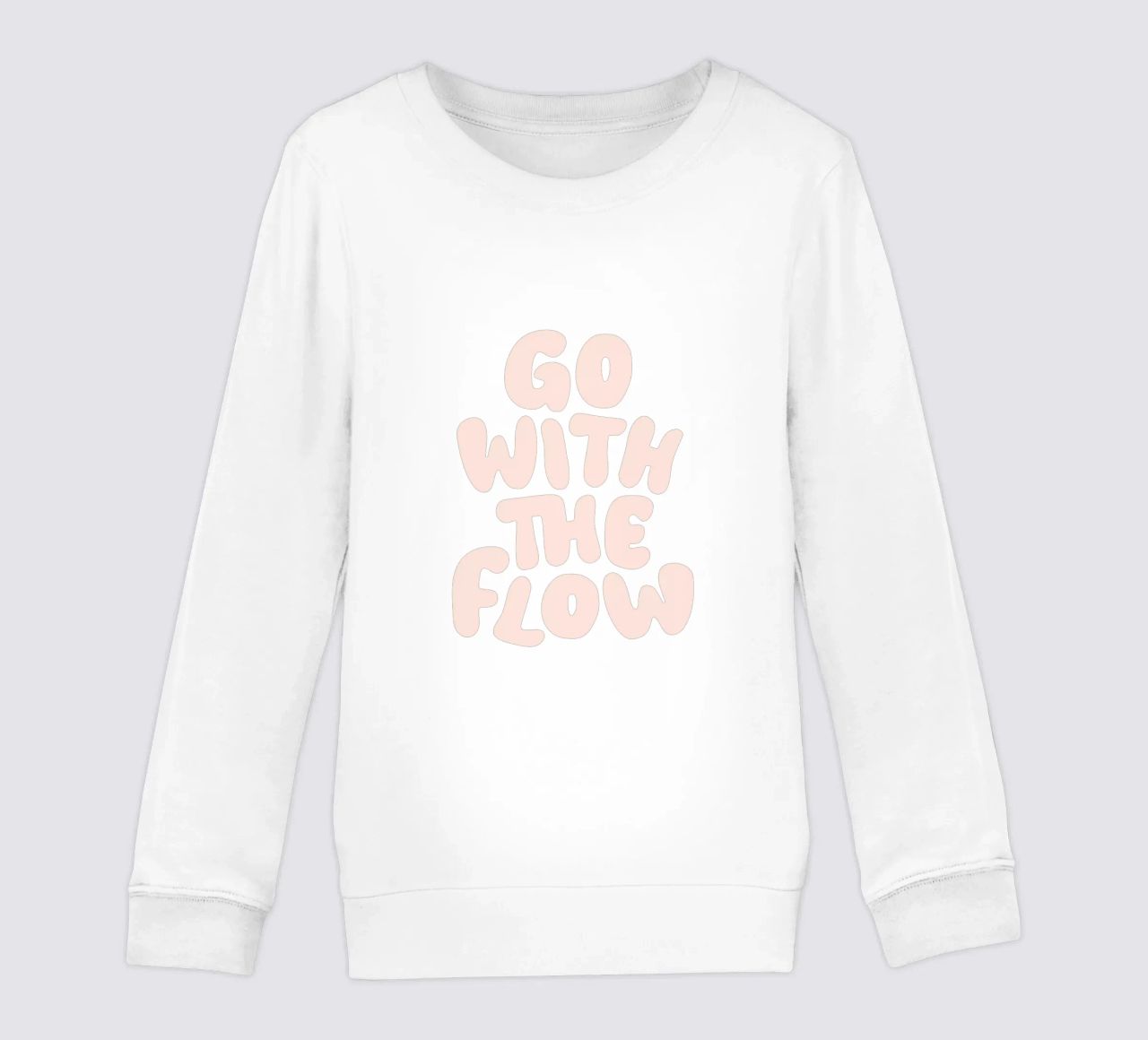 Go With The Flow Design tipografico rilassante felpa bambino da THE MOTIVATED TYPE