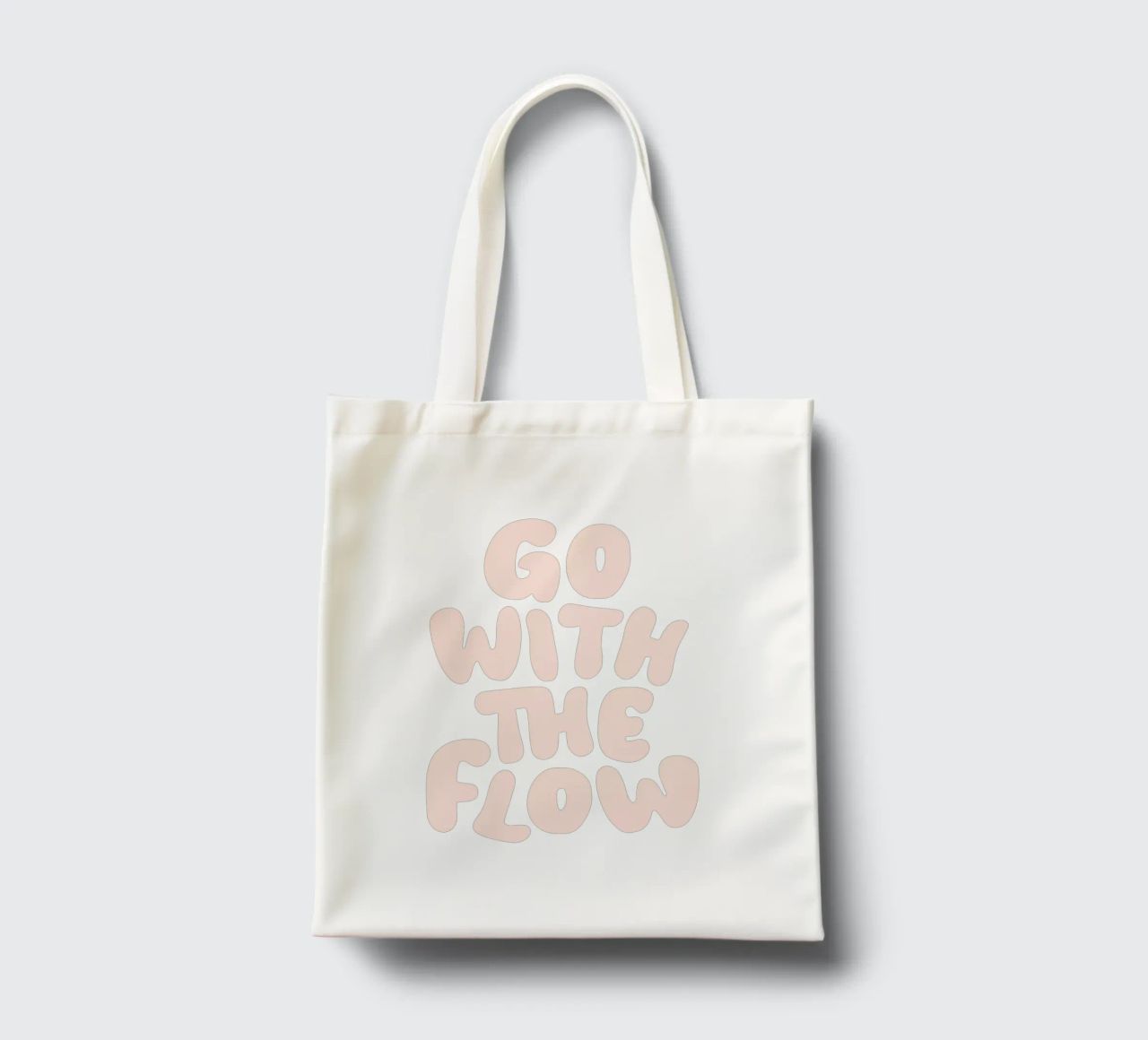 Go With The Flow Design tipografico rilassante borsa in juta da THE MOTIVATED TYPE
