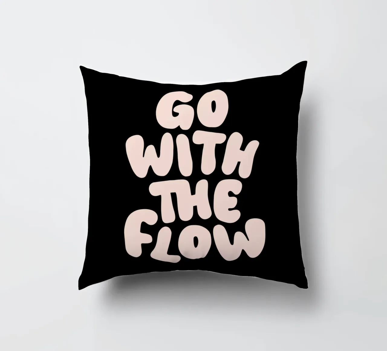 Go With The Flow Typografie Design apaisant coussin de THE MOTIVATED TYPE