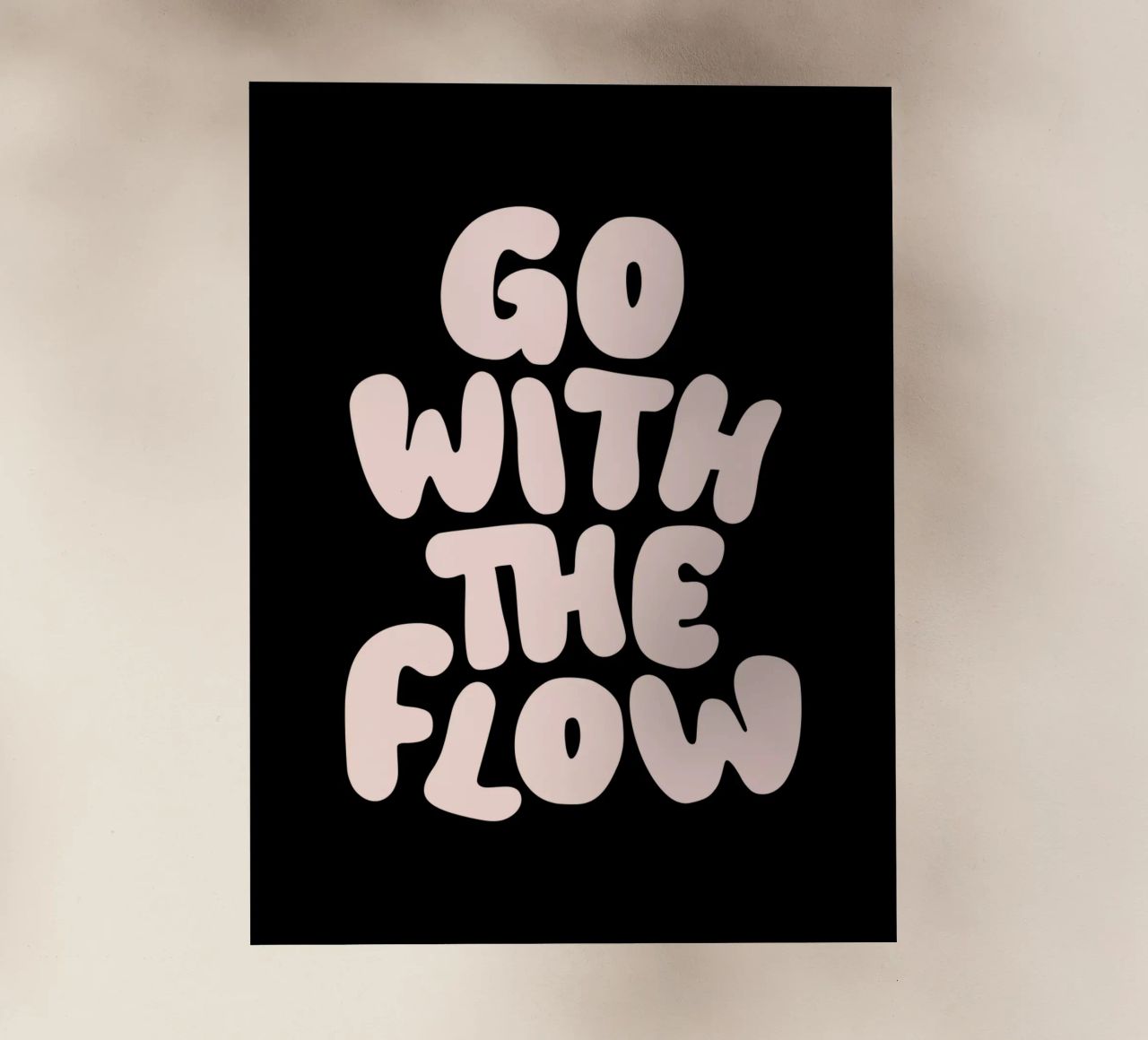 Go With The Flow Design tipografico rilassante pellicola backlit da THE MOTIVATED TYPE
