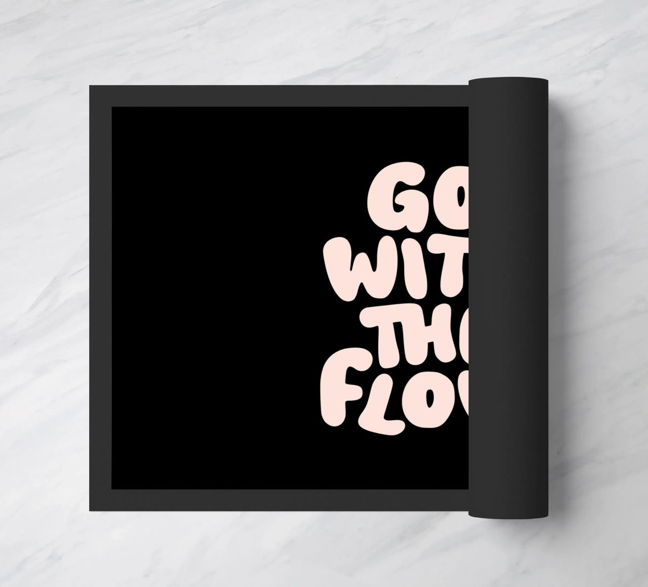 Go With The Flow Design tipografico rilassante zerbino da THE MOTIVATED TYPE