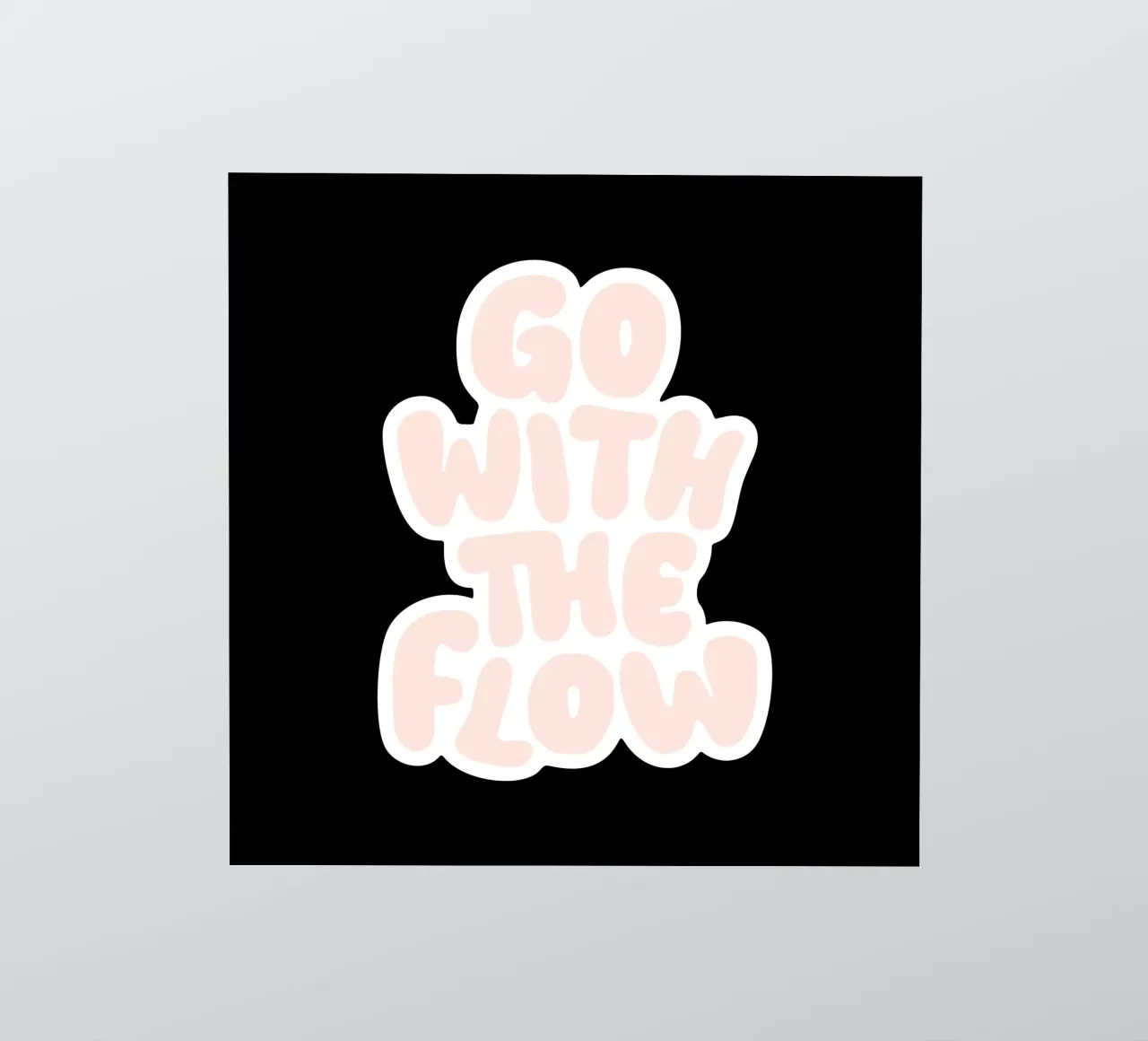 Go With The Flow Design tipografico rilassante adesivo da THE MOTIVATED TYPE