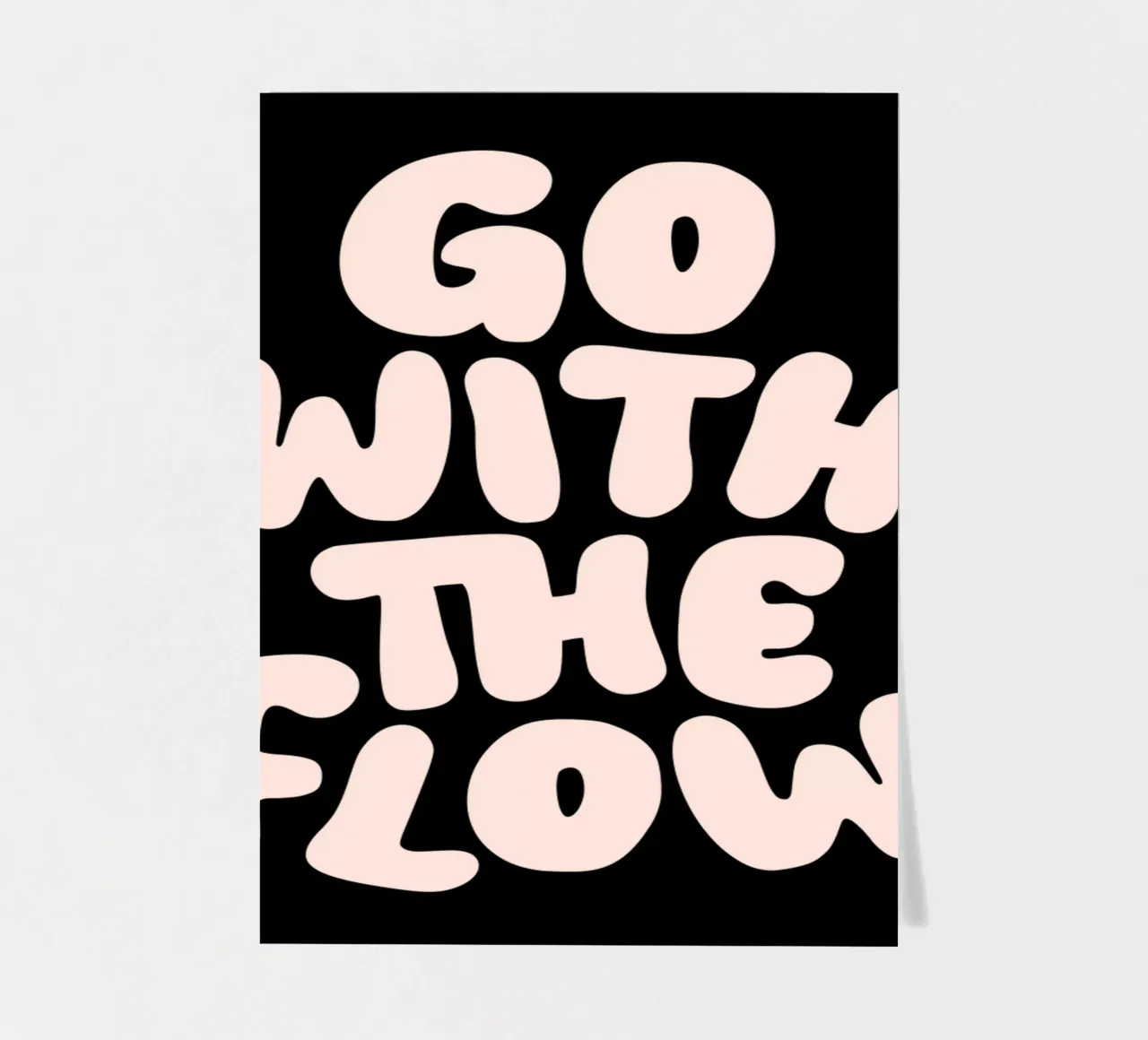 Go With The Flow Design tipografico rilassante foglio adesivo da THE MOTIVATED TYPE