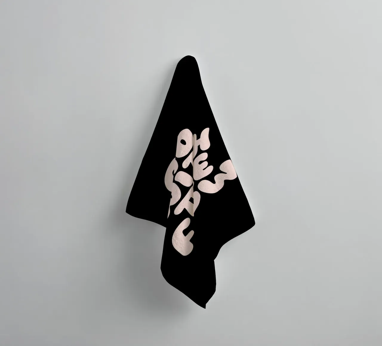 Go With The Flow Design tipografico rilassante asciugamano da bagno da THE MOTIVATED TYPE