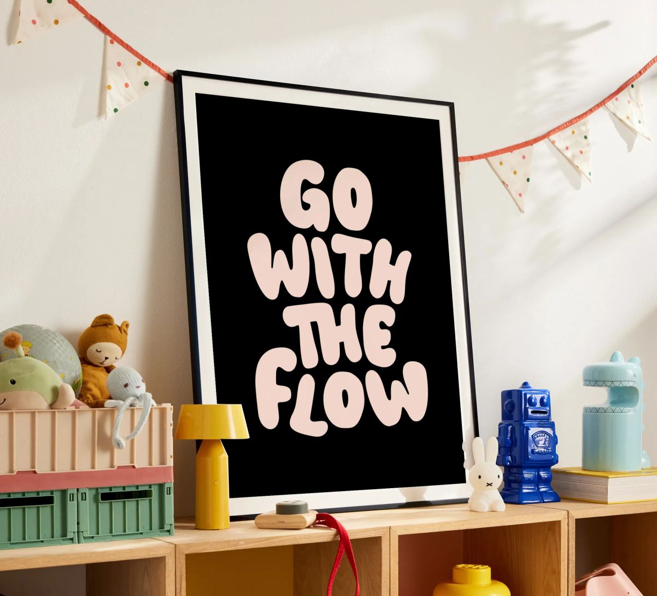 Go With The Flow Design tipografico rilassante carta hahnemühle da THE MOTIVATED TYPE