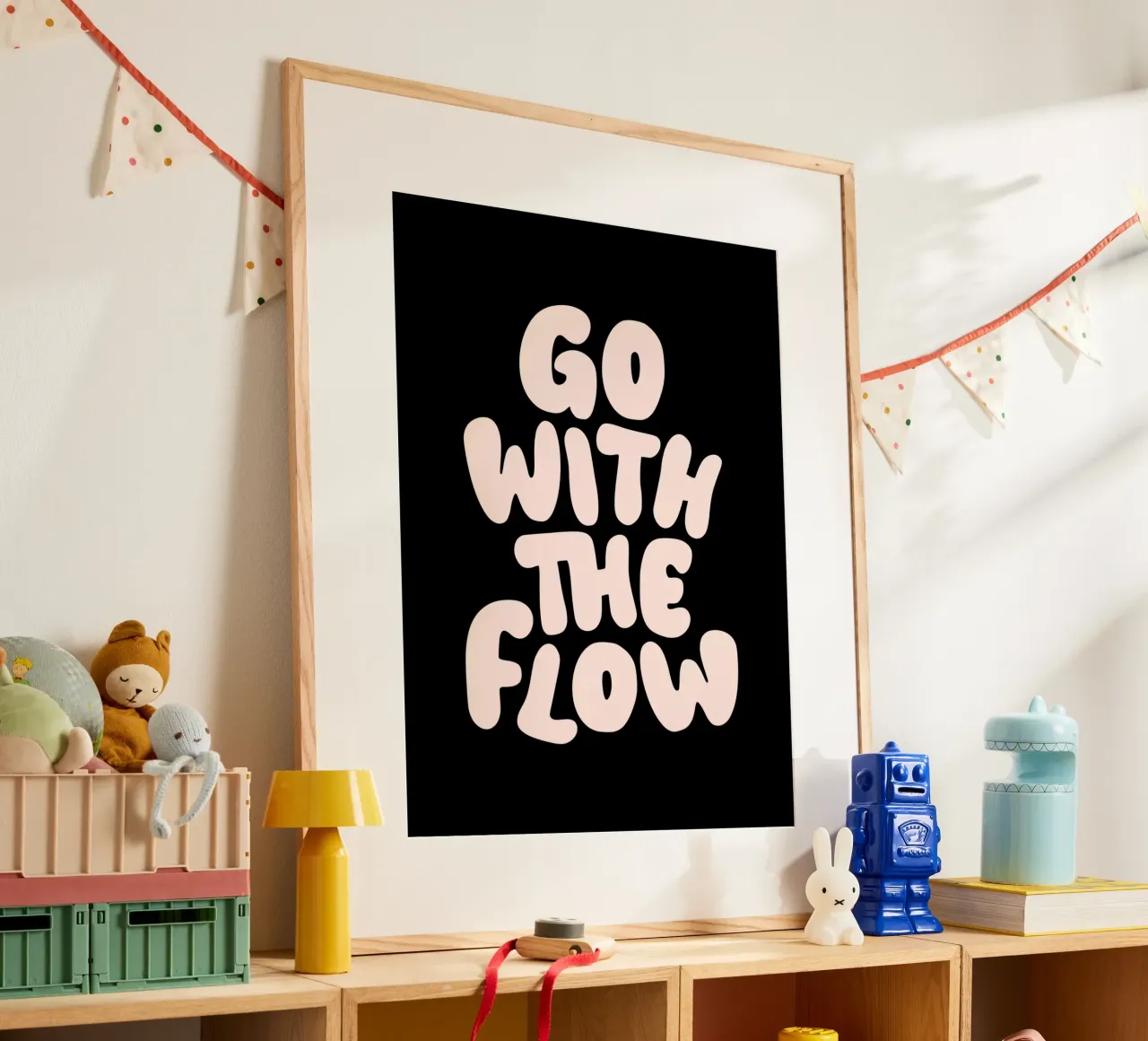 Go With The Flow Design tipografico rilassante carta hahnemühle da THE MOTIVATED TYPE