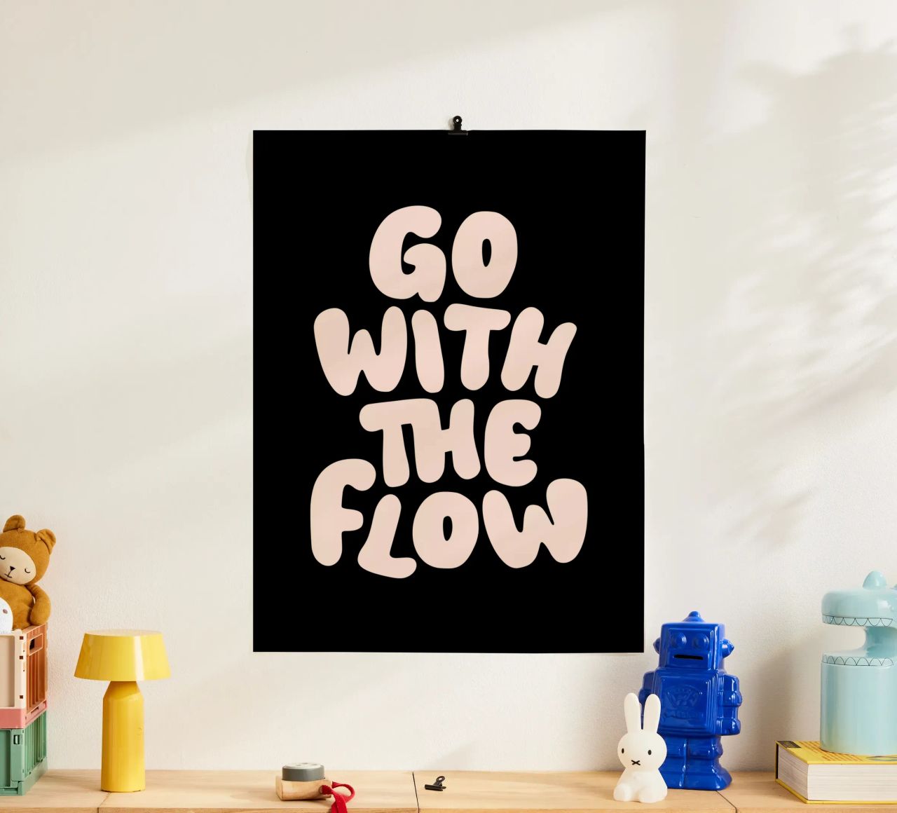 Go With The Flow Design tipografico rilassante carta hahnemühle da THE MOTIVATED TYPE