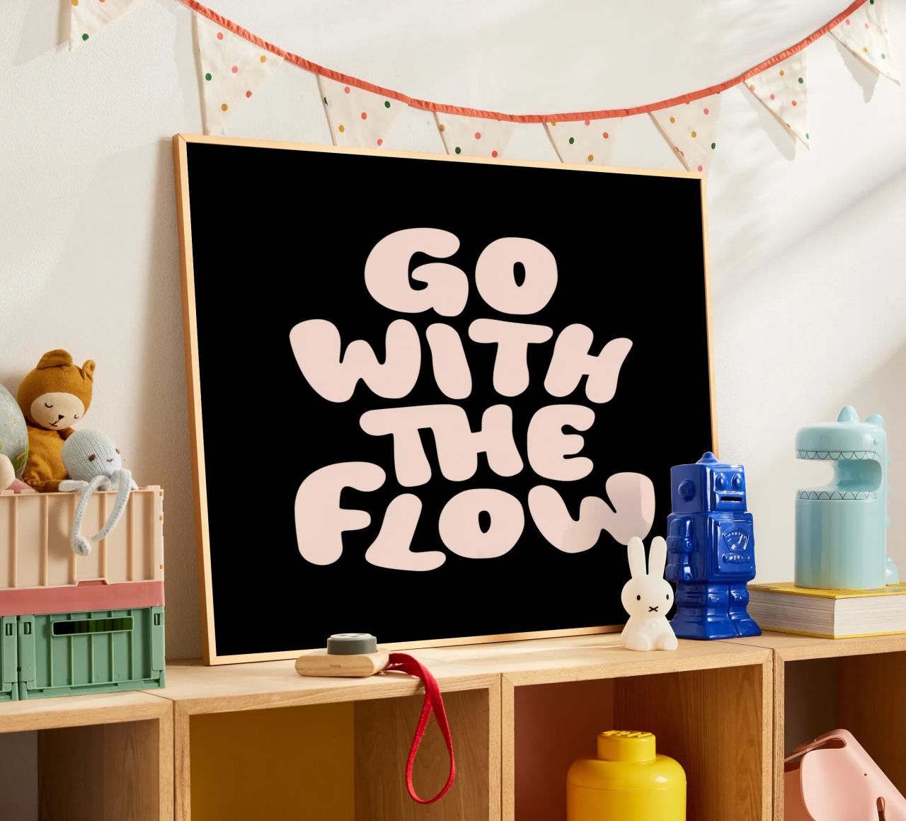 Go With The Flow Design tipografico rilassante carta hahnemühle da THE MOTIVATED TYPE