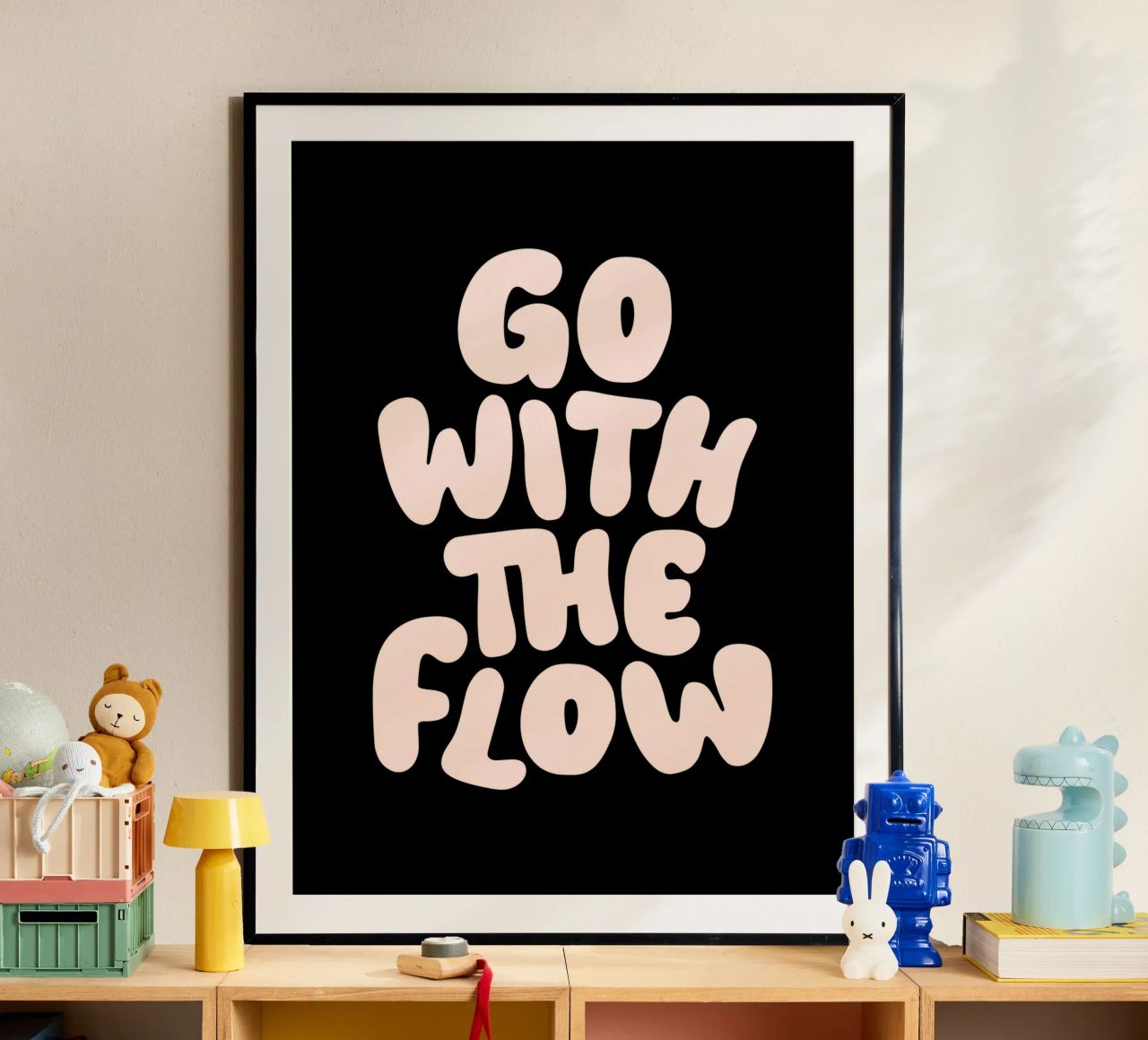 Go With The Flow Design tipografico rilassante carta hahnemühle da THE MOTIVATED TYPE