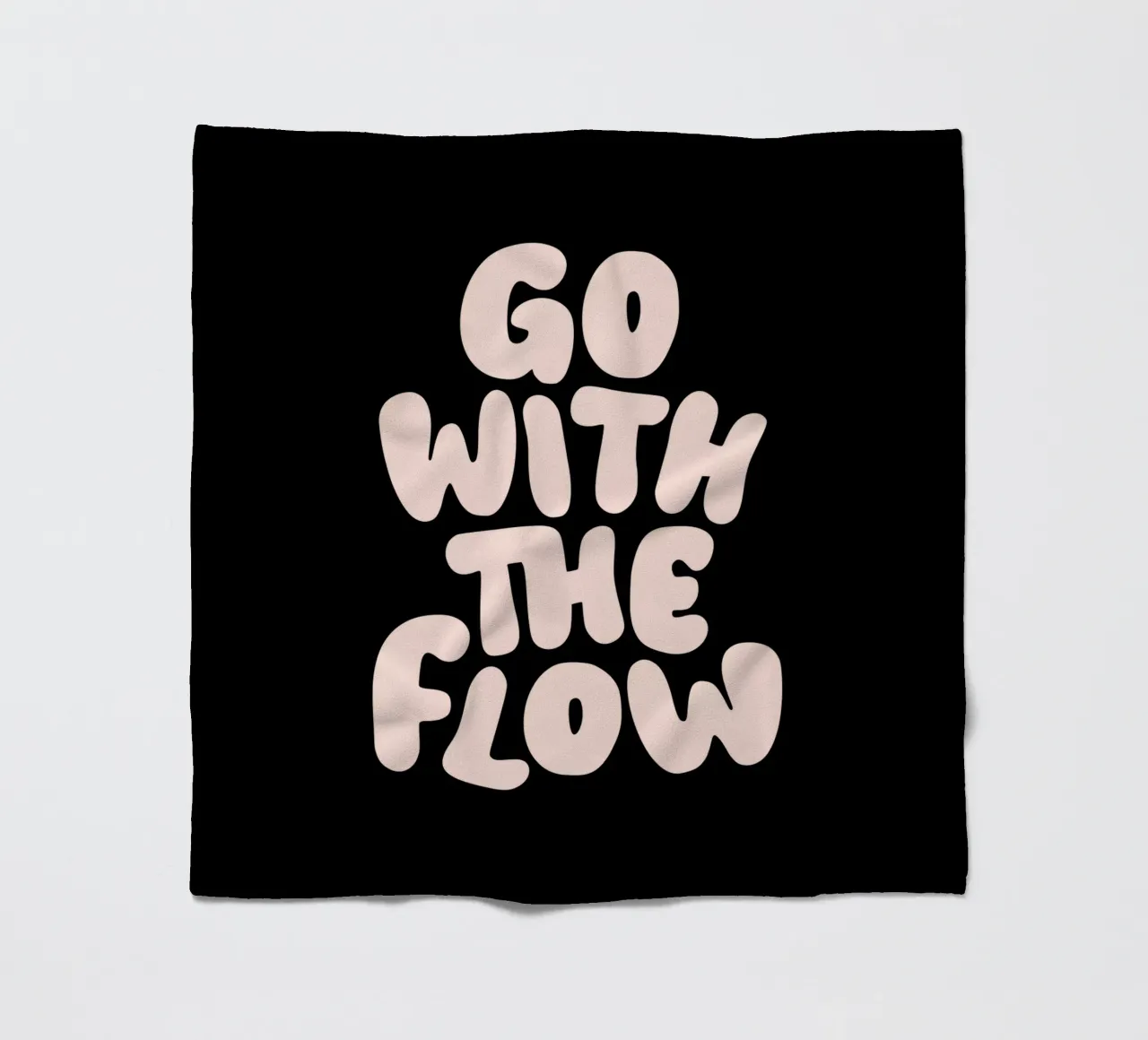 Go With The Flow Typografie Design apaisant plaid polaire de THE MOTIVATED TYPE
