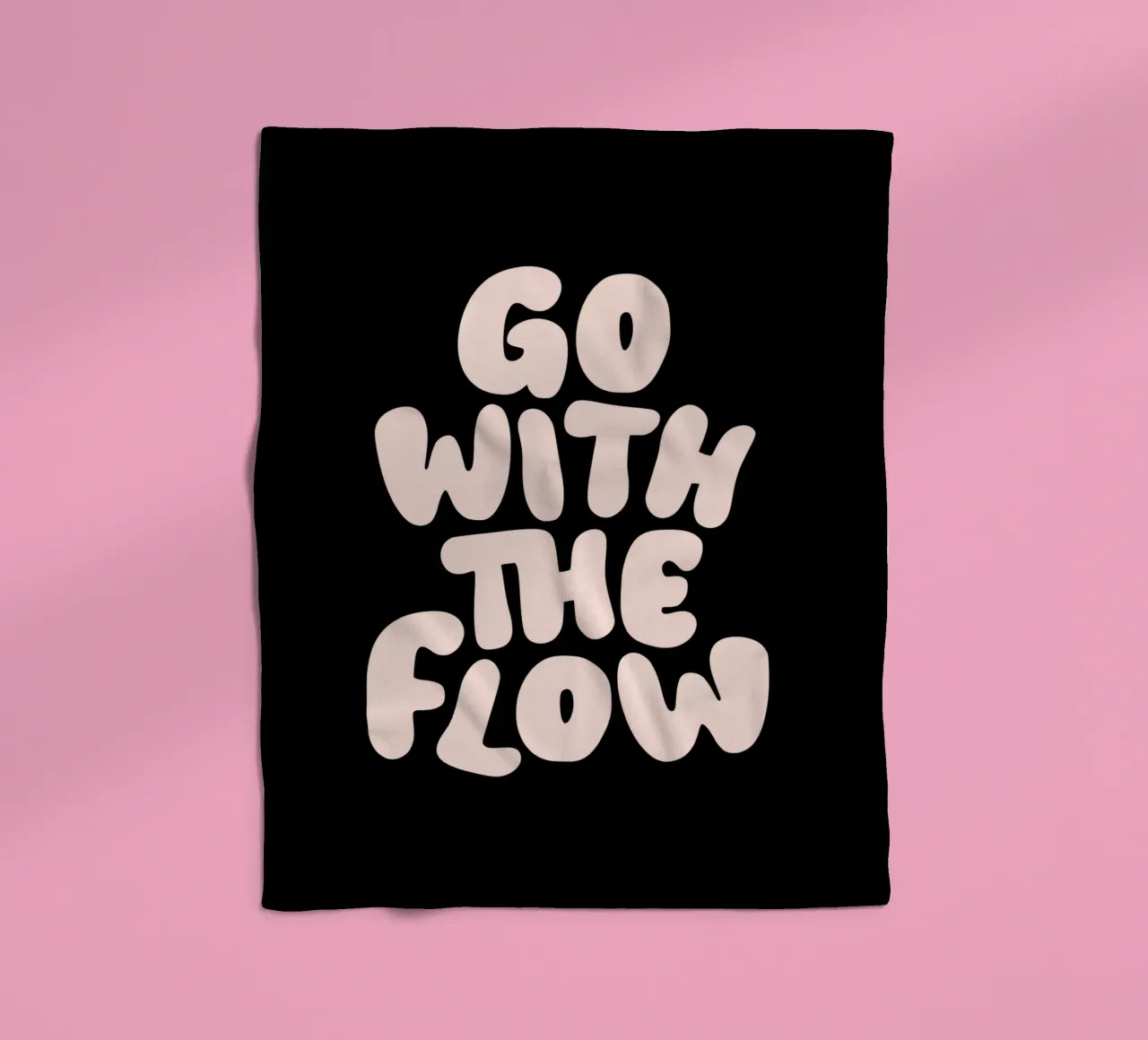 Go With The Flow Typografie Design apaisant plaid polaire de THE MOTIVATED TYPE