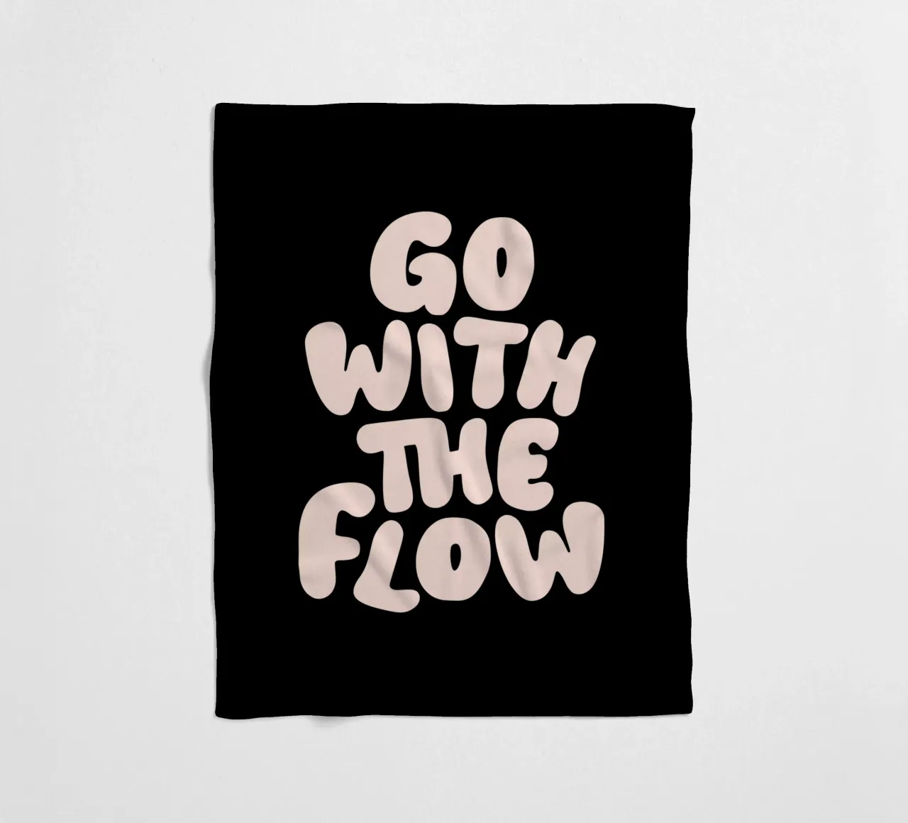 Go With The Flow Typografie Design apaisant plaid polaire de THE MOTIVATED TYPE