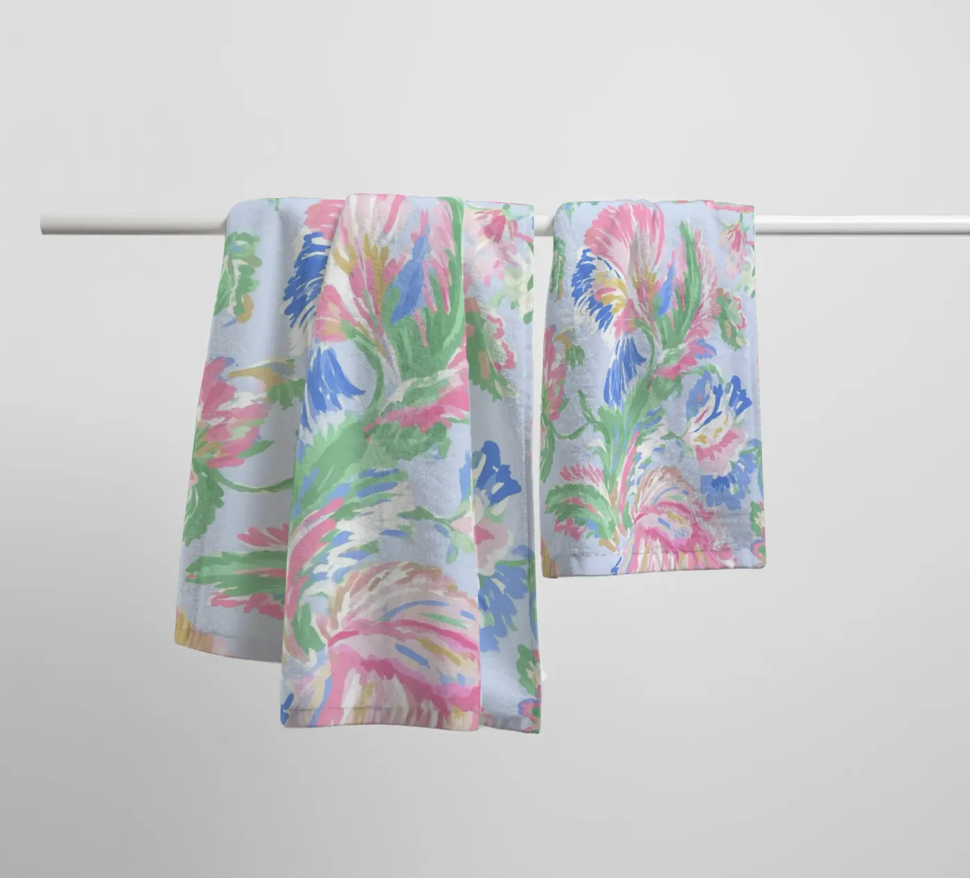 Romantic Flower Pattern towel by treechild