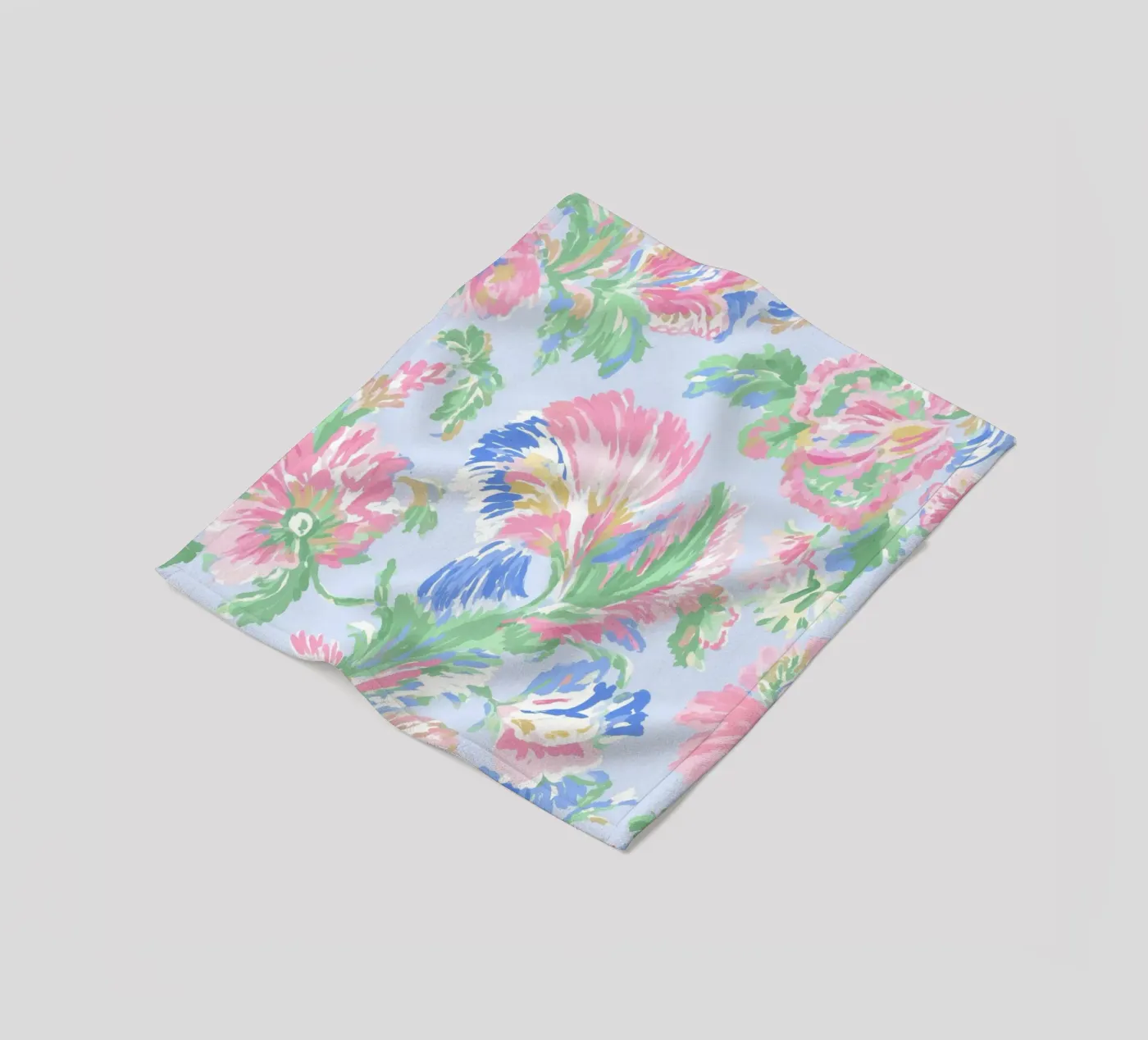 Romantic Flower Pattern Fleecedecke von treechild