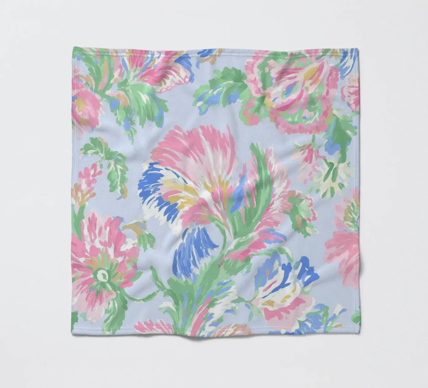 Romantic Flower Pattern Fleecedecke von treechild