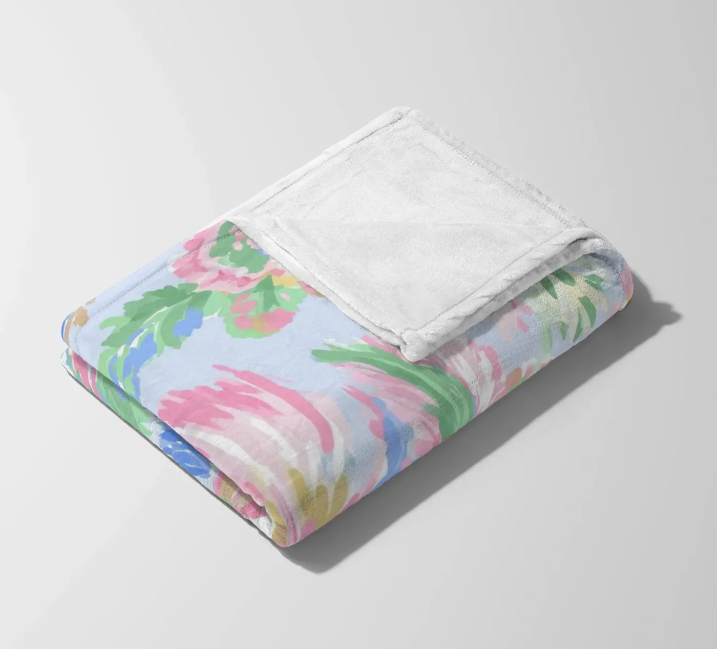 Romantic Flower Pattern Fleecedecke von treechild