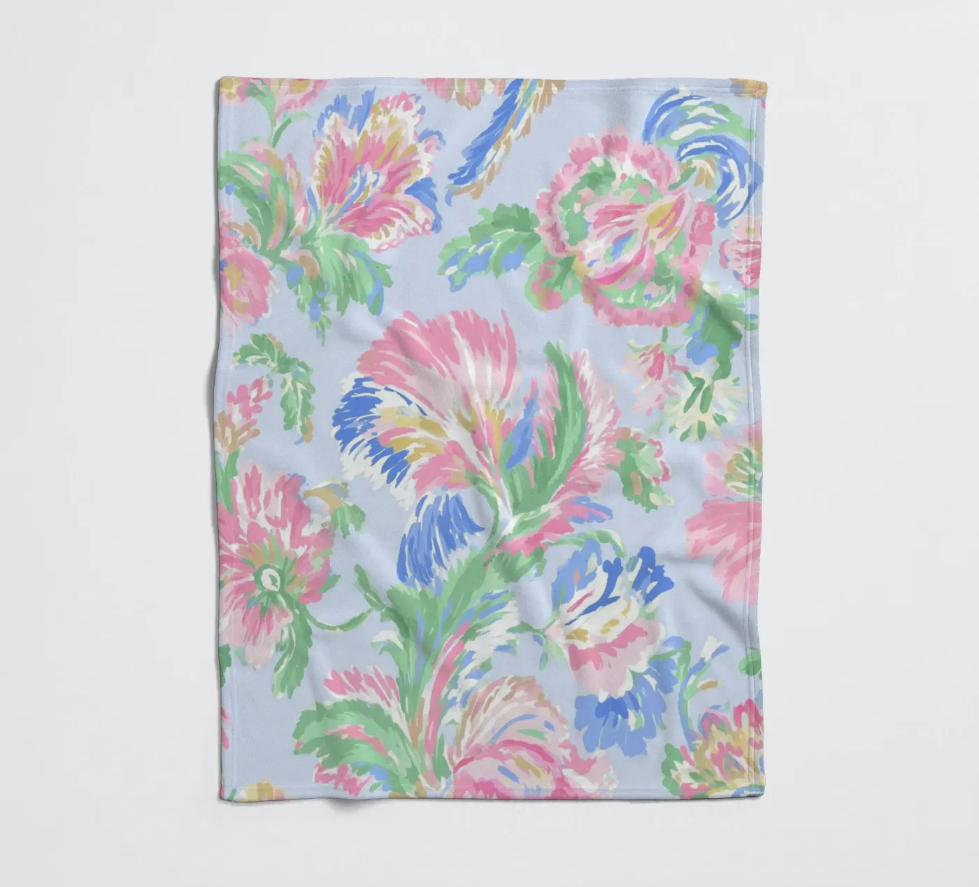 Romantic Flower Pattern Fleecedecke von treechild