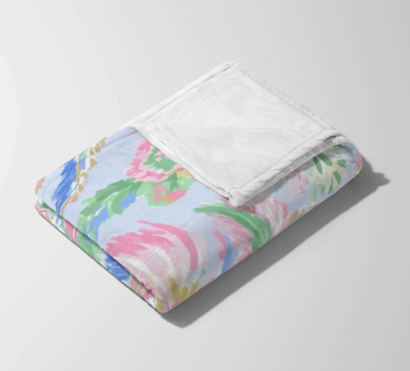 Romantic Flower Pattern Fleecedecke von treechild