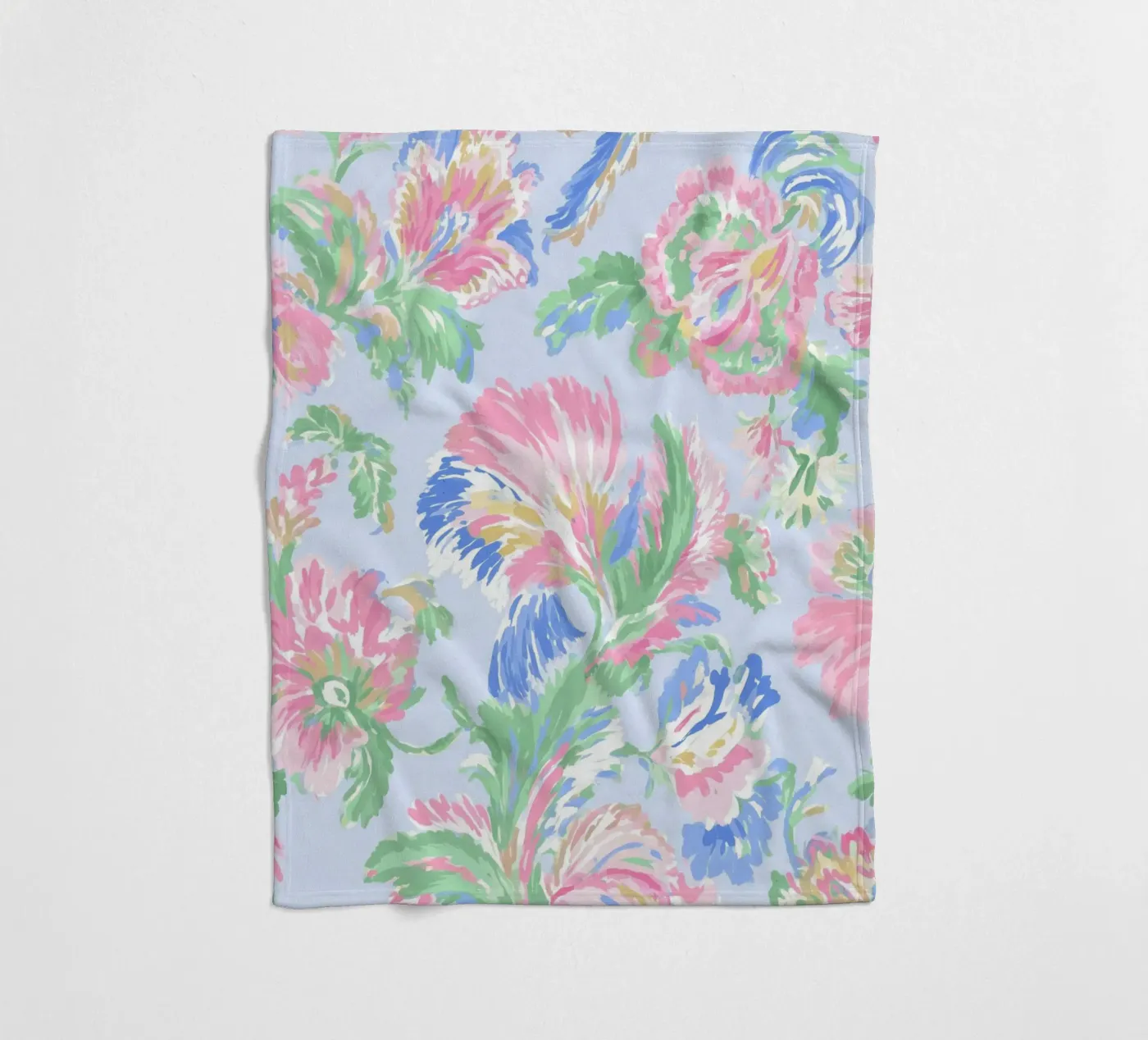 Romantic Flower Pattern Fleecedecke von treechild