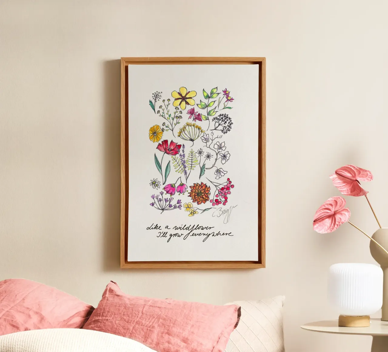 Wildblumen canvas by Claudiabrueggen