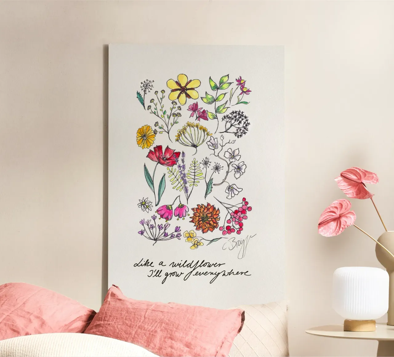 Wildblumen canvas by Claudiabrueggen