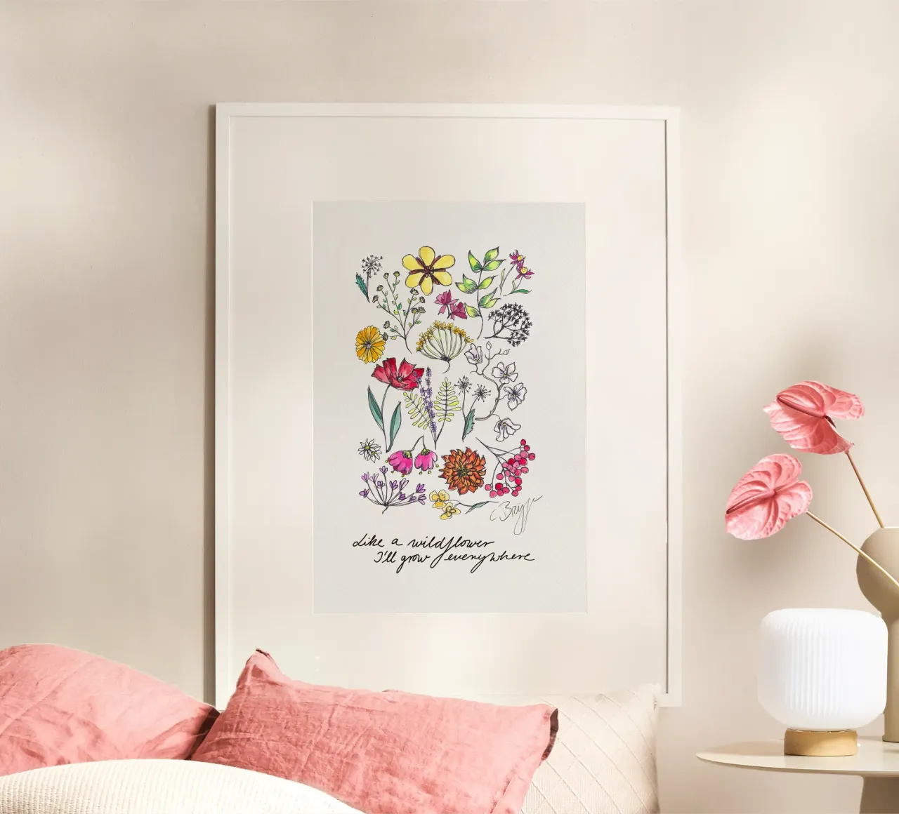 Wildblumen poster van Claudiabrueggen