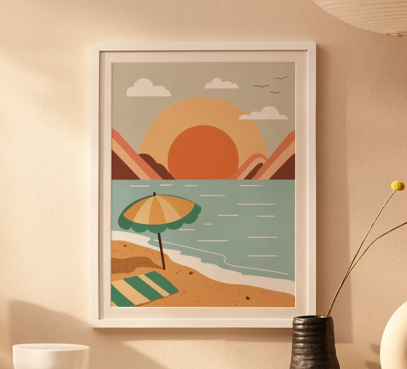 Ontsnap naar de kust poster van Luxe Brush
