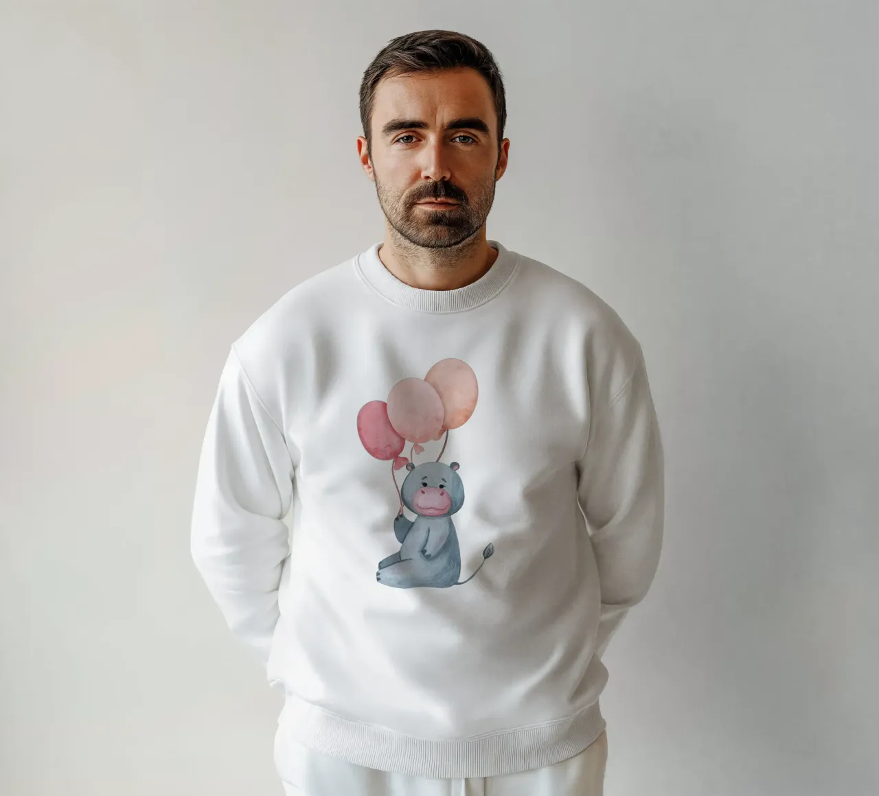 Ippopotamo felpa da Doodle Dreams Art