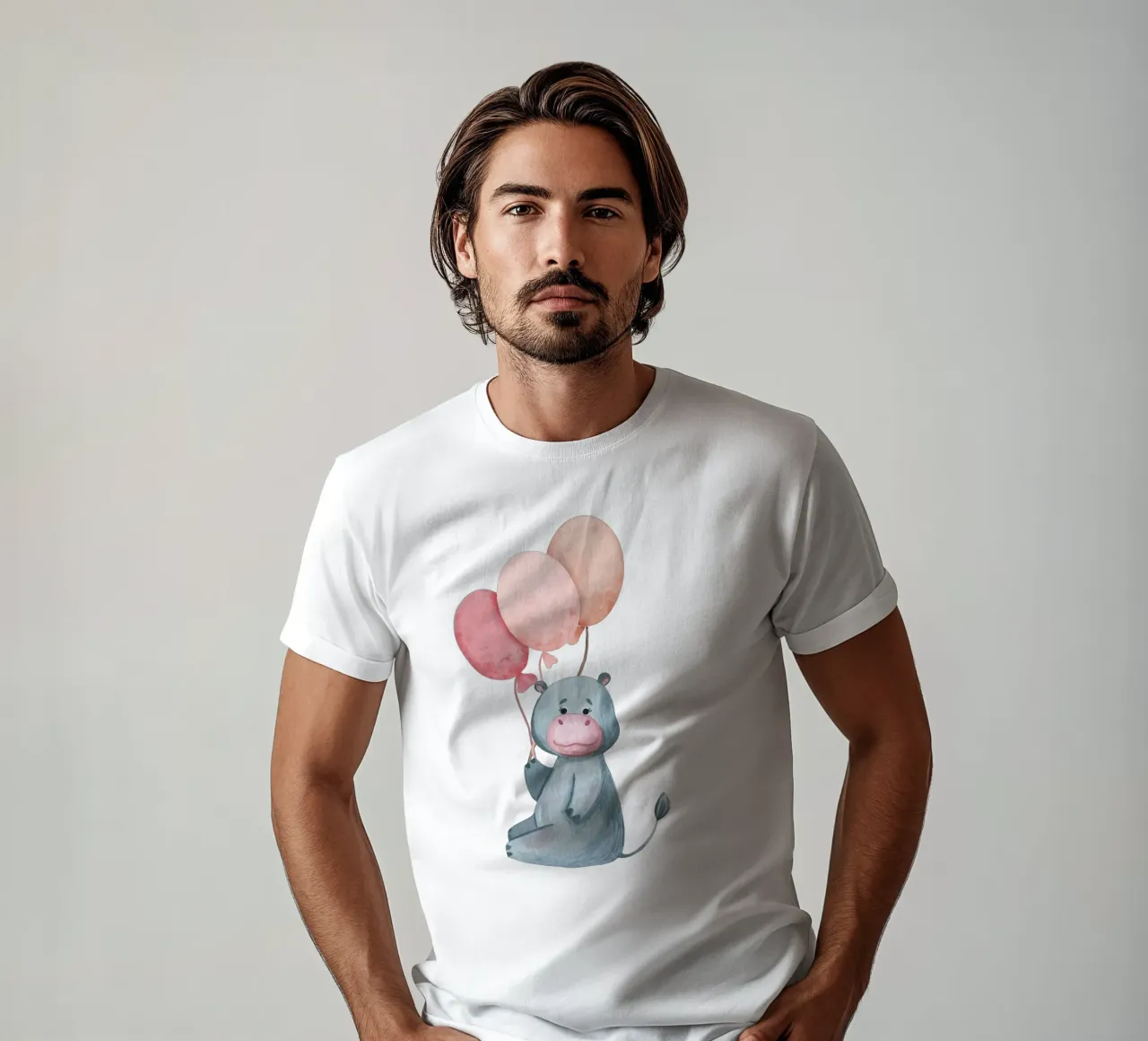 Ippopotamo t-shirt da Doodle Dreams Art