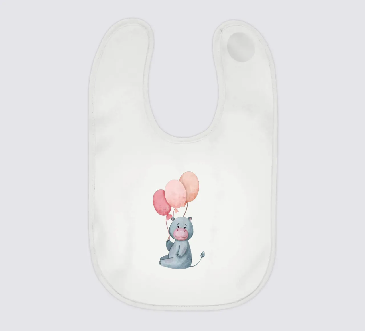 Hippopotamus baby bib by Doodle Dreams Art