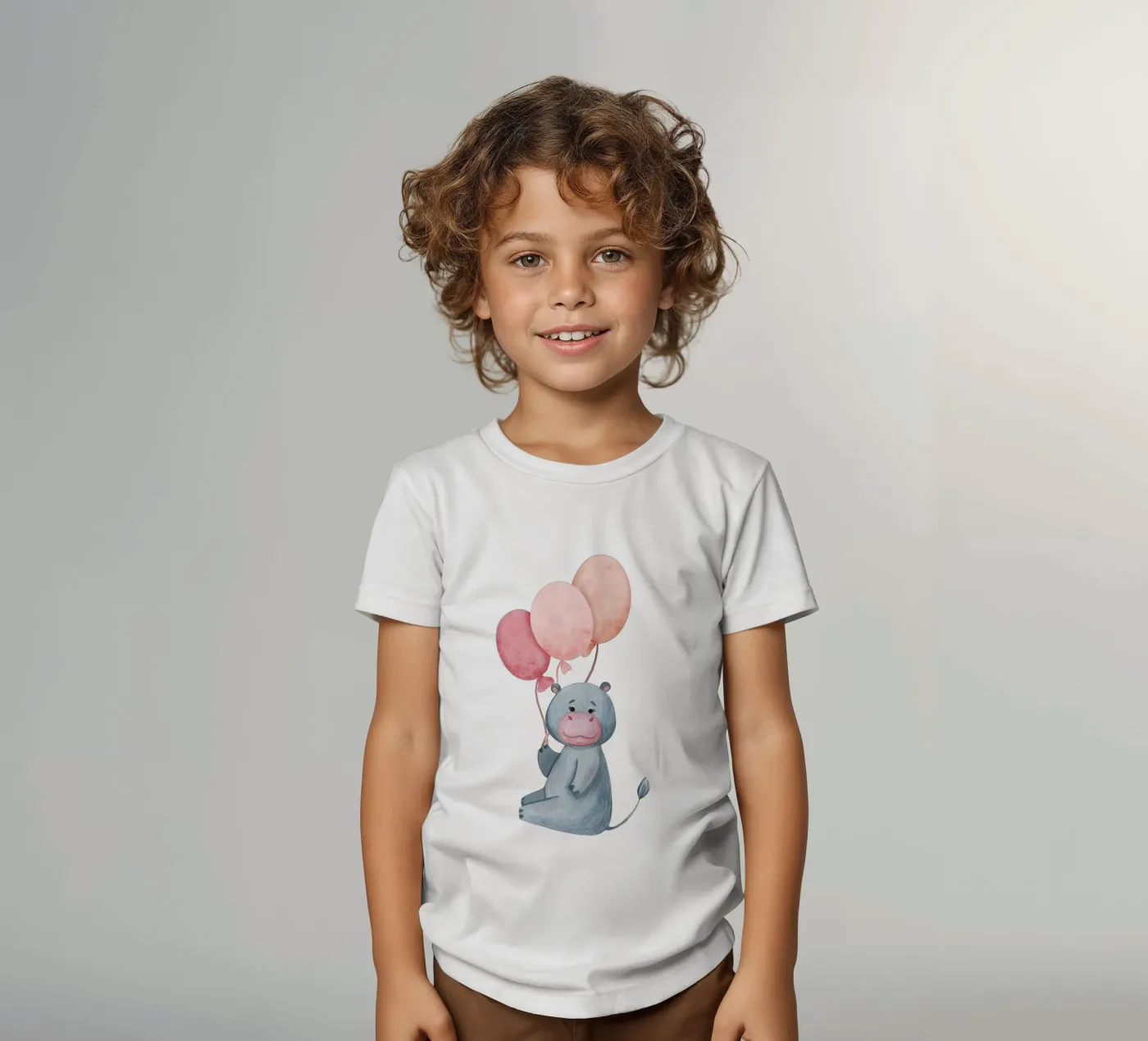 Ippopotamo t-shirt bambini da Doodle Dreams Art