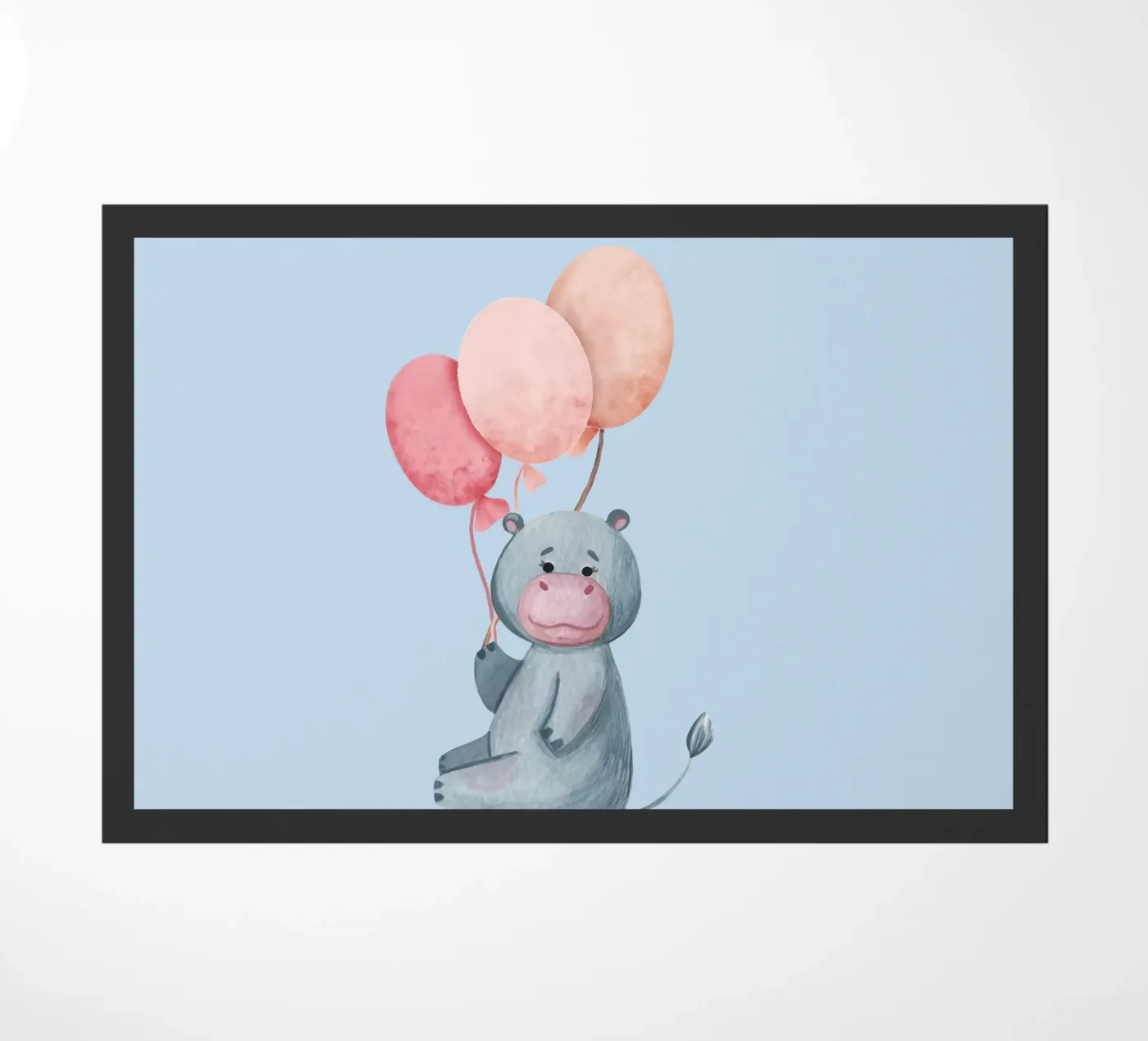 Nilpferd Fußmatte von Doodle Dreams Art