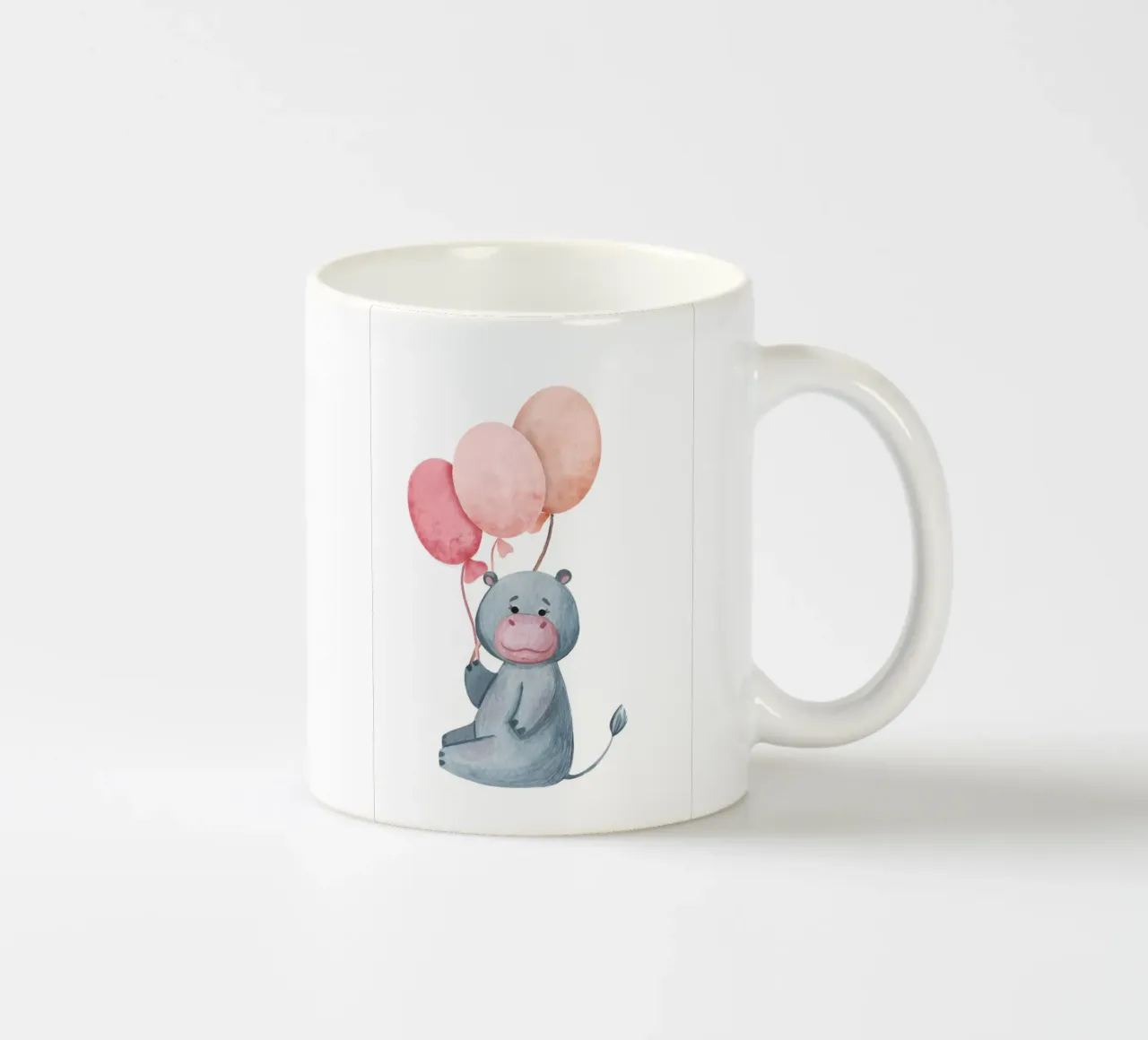 Ippopotamo tazza in ceramica da Doodle Dreams Art