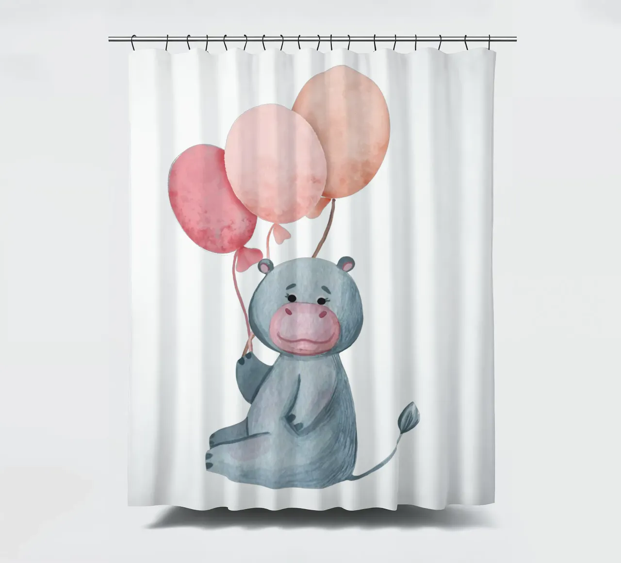 Nilpferd Duschvorhang von Doodle Dreams Art