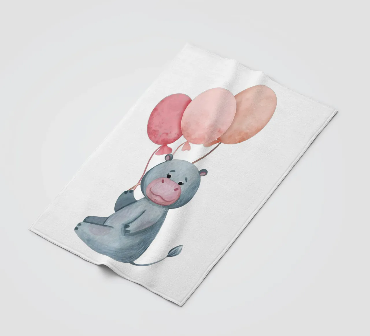 Ippopotamo coperta in pile da Doodle Dreams Art