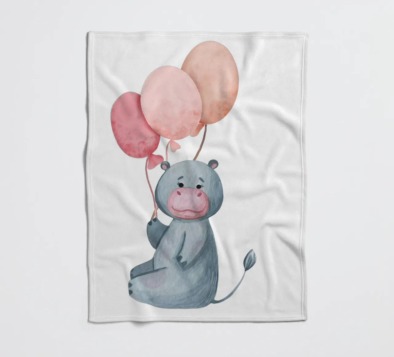 Ippopotamo coperta in pile da Doodle Dreams Art