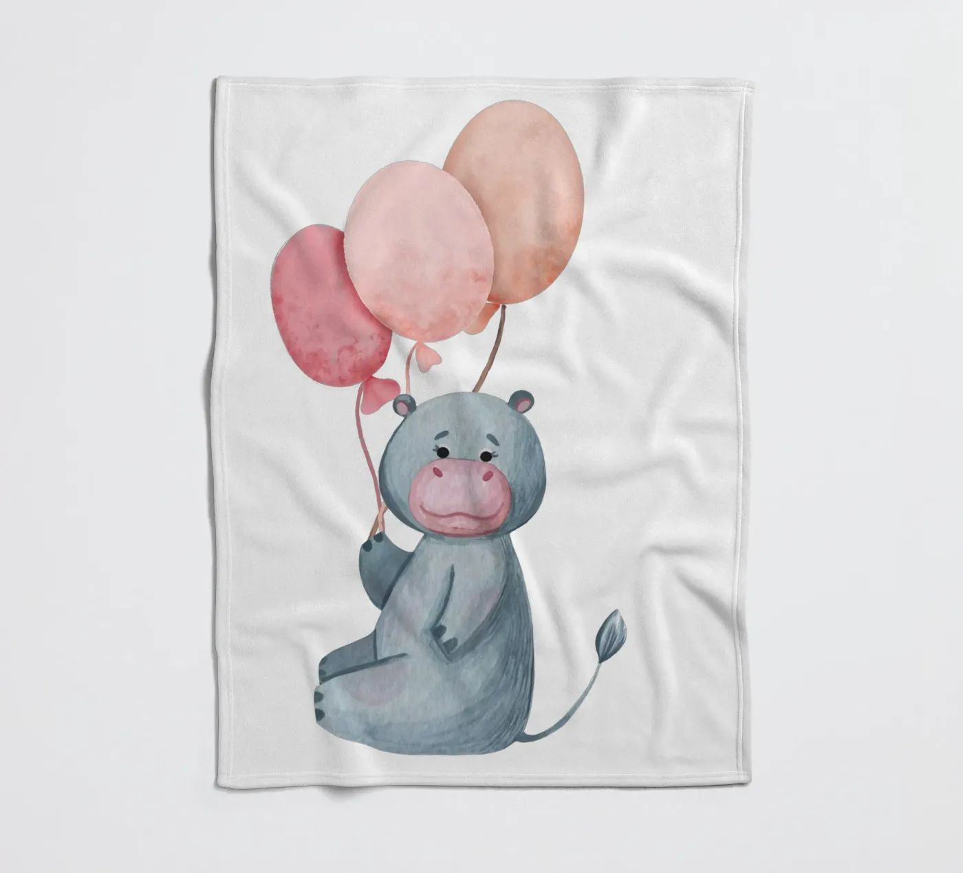Hippopotamus Fleecedecke von Doodle Dreams Art