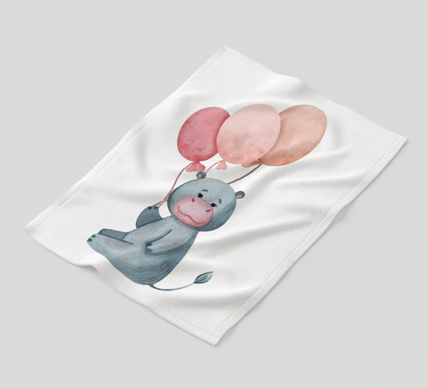 Hippopotamus Fleecedecke von Doodle Dreams Art