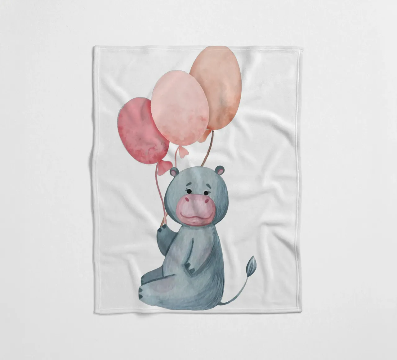 Ippopotamo coperta in pile da Doodle Dreams Art