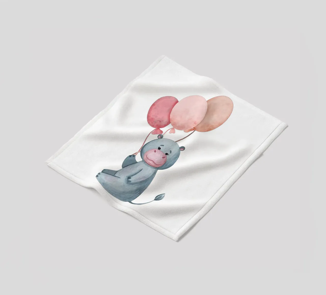 Ippopotamo coperta in pile da Doodle Dreams Art