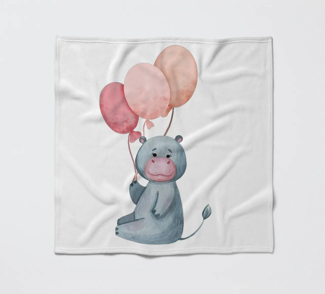 Ippopotamo coperta in pile da Doodle Dreams Art
