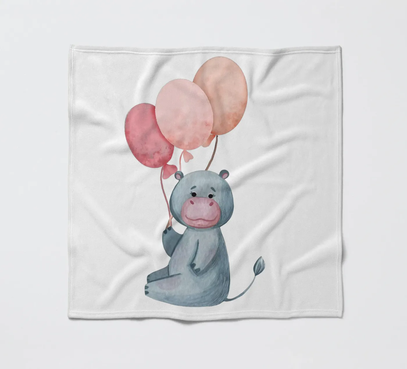 Hippopotamus Fleecedecke von Doodle Dreams Art