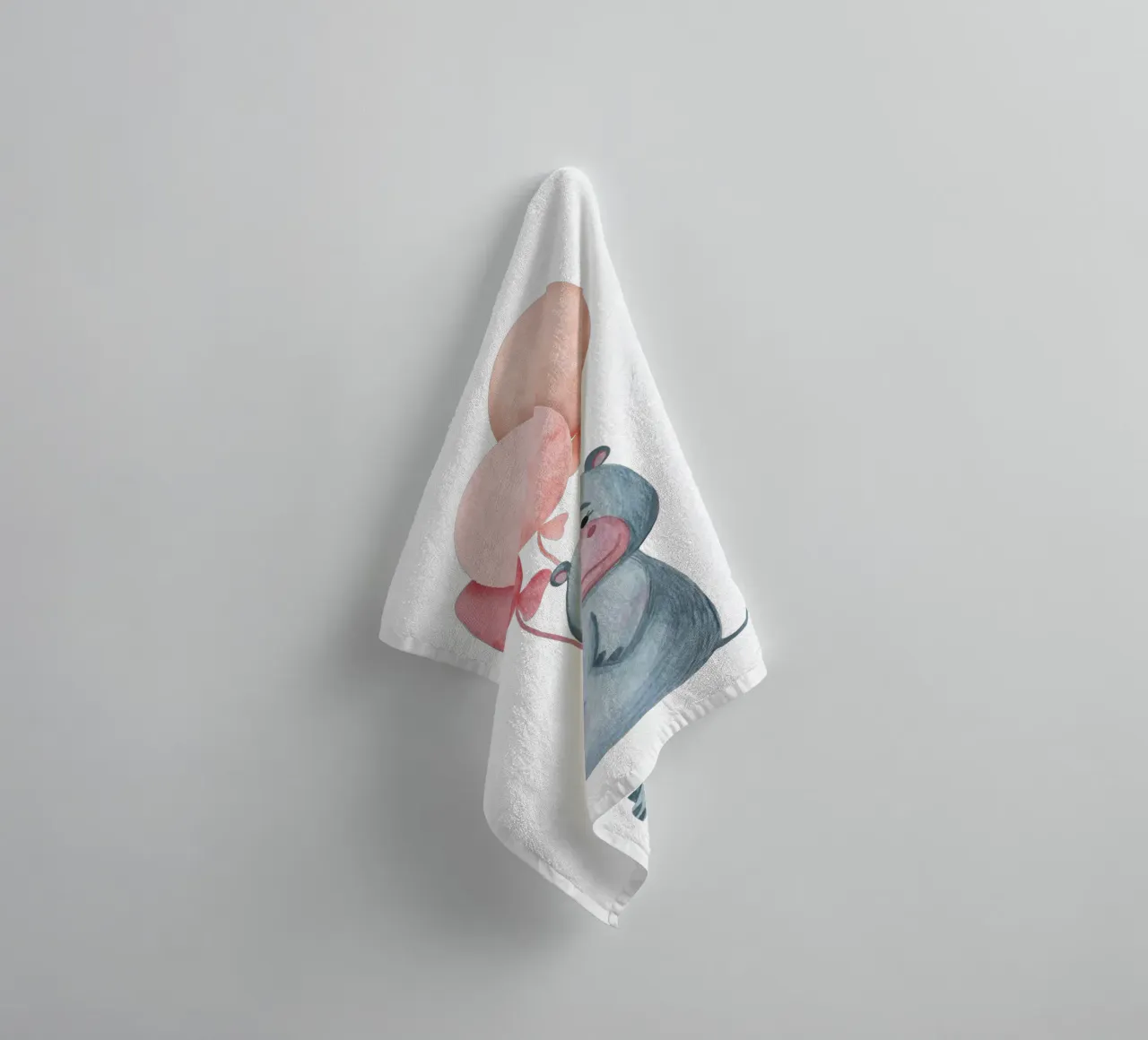 Ippopotamo asciugamano da bagno da Doodle Dreams Art