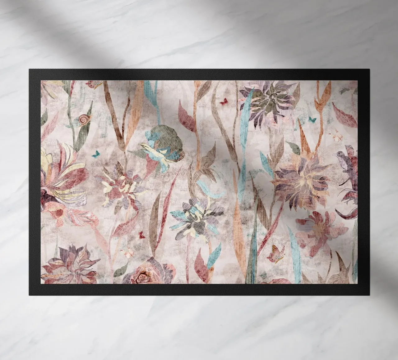 puzzle in fiore zerbino da Giulio Iurissevich